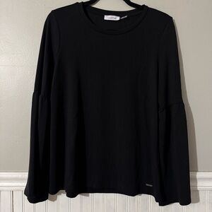Calvin Klein Black Long Sleeve Tunic Top